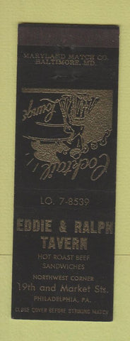 Matchbook Cover - Eddie & Ralph Tavern Philadelphia PA