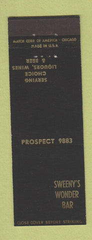Matchbook Cover - Sweeny's Wonder Bar