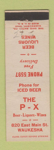 Matchbook Cover - The PX Liquor Store Waukesha WI