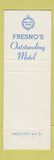 Matchbook Cover - Water Tree Inn Fresno CA