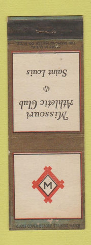 Matchbook Cover - Missouri Athletic Club St Louis MO