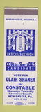 Matchbook Cover - Clair Shaner Constable Election New Castle PA