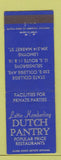Matchbook Cover - Dutch Pantry State College Lemoyne Selinsgrove PA