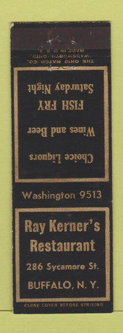 Matchbook Cover - Ray Kerner's Restaurant Buffalo NY