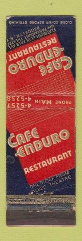 Matchbook Cover - Cafe Enduro Restaurant Brooklyn NY feature WEAR