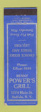 Matchbook Cover - Benny Powers Grill Buffalo NY