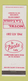 Matchbook Cover - Motel La Loma LA Fiesta Cafe Santa Rosa CA