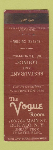 Matchbook Cover - Vogue Room Buffalo NY WEAR