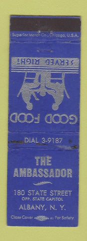 Matchbook Cover - The Ambassador Albany NY WEAR