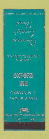 Matchbook Cover - Oxford Inn Oxford NY cocktail lounge