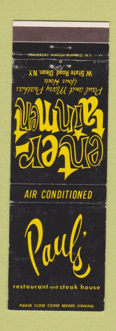 Matchbook Cover - Paul's Restaurant Olean NY