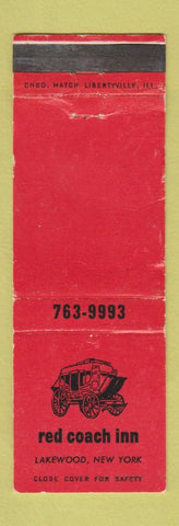 Matchbook Cover - Red Coach Inn Lakewood NY WORN
