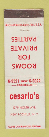 Matchbook Cover - Cesario's Restaurant New Rochelle NY
