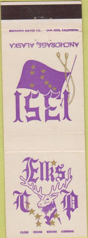 Matchbook Cover - Matchbook Cover Elks Club Anchorage AK girlie bowling
