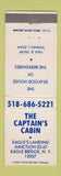 Matchbook Cover - The Captain's Cabin Eagle Bridge NY WEAR