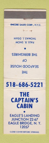 Matchbook Cover - The Captain's Cabin Eagle Bridge NY WEAR