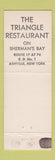 Matchbook Cover Triangle Restaurant Chautauqua Lake NY Cuban Sandwiches Ashville