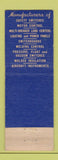 Matchbook Cover - Square D Company Electrical Equipment Syracuse NY