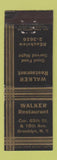 Matchbook Cover - Walker Restaurant Brooklyn NY