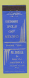 Matchbook Cover - Allendale Restaurant Jamestown NY