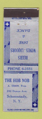 Matchbook Cover - The Hob Nob Restaurant Schenectady NY