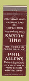 Matchbook Cover - Phil Allen's Liquor Store Olean NY