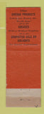Matchbook Cover - Grecor Motor Oil Naigara Falls NY WORN