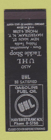 Matchbook Cover - Uhl Tackle Shop oil gas Haverstraw NY