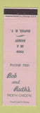 Matchbook Cover - Bob and Ruth's Chicken Naples NY