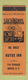 Matchbook Cover - Kutus Inn Depew NY