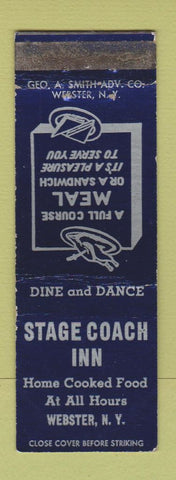 Matchbook Cover - Stage Coach Inn Webster NY