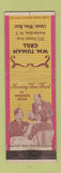 Matchbook Cover - William Tuman Grill Amsterdam NY