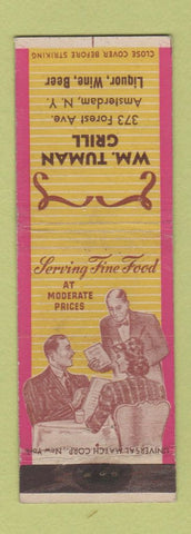 Matchbook Cover - William Tuman Grill Amsterdam NY