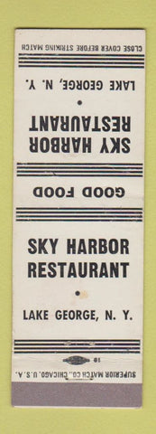 Matchbook Cover - Sky Harbor Restaurant Lake George NY