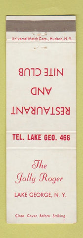 Matchbook Cover - The Jolly Rogers Restaurant Lake George NY