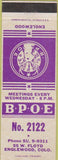 Matchbook Cover - Matchbook Cover Elks Club Englewood CO