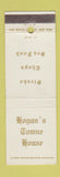 Matchbook Cover - Hogan's Towne House Schenectady NY