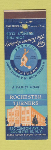 Matchbook Cover - Rochester Turners Rochester NY