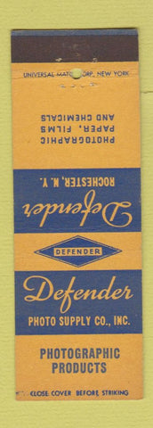 Matchbook Cover - Defender Photo Supply Rochester NY