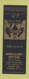 Matchbook Cover - Candlelight Cottage Parish NY low phone #