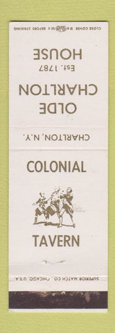 Matchbook Cover - Olde Charlton House Colonial Tavern Charlton NY