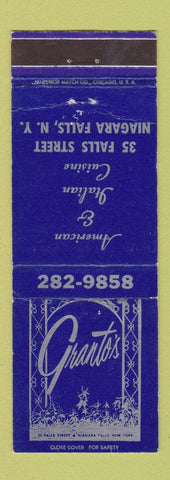 Matchbook Cover - Granto's Italian Restaurant Niagara Falls NY WEAR