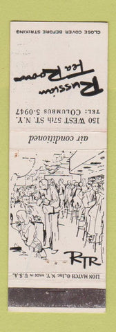 Matchbook Cover - Russian Tea Room New York City