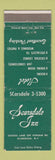 Matchbook Cover - Scarsdale Inn Hotel Scarsdale NY