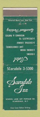 Matchbook Cover - Scarsdale Inn Hotel Scarsdale NY