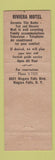 Matchbook Cover - Riviera Motel Niagara Falls NY