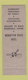 Matchbook Cover - Manhattan Beach Hotel Brooklyn NY
