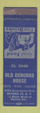 Matchbook Cover - Old Concord House Snyder NY