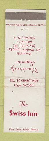 Matchbook Cover - The Swiss Inn Altamont NY WEAR