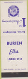 Matchbook Cover - Matchbook Cover Elks Club Burien WA